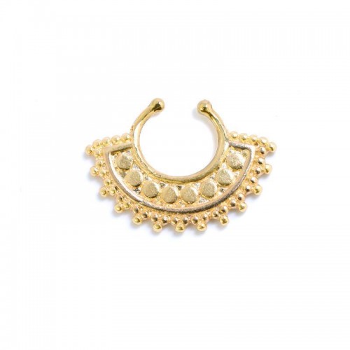 Gold Plated Brass Fake Septum Clip (NLP-007-G)